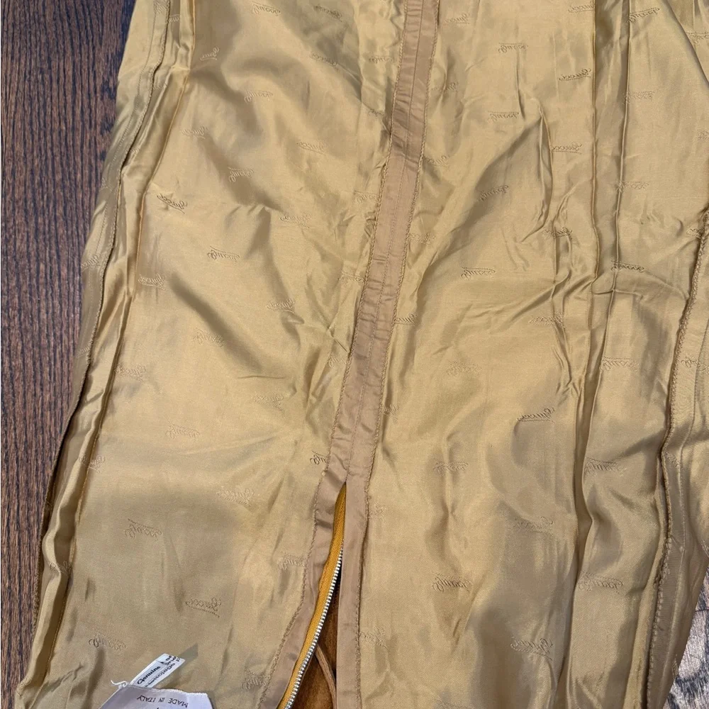 Rare Vintage Gucci Collector Tan Suede Skirt size XXS - Picture 10 of 14